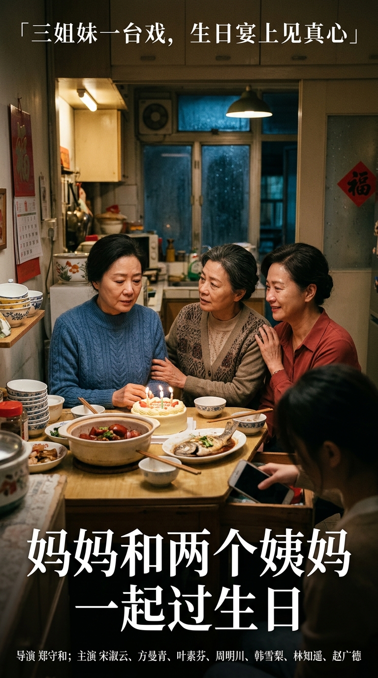 《妈妈和两个姨妈一起过生日》海报